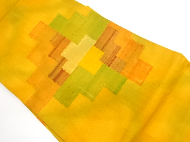 JAPANESE NAGOYA OBI / WOVEN GEOMETRIC